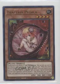 Traptrix Pudica Ultra Rare 1st Ed. YuGiOh Structure Deck: Beware of #SDBT-EN001 - Image 1