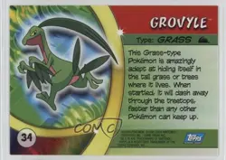 Grovyle Foil Topps Pokemon Advanced Challenge #34 2004 06st - Image 2