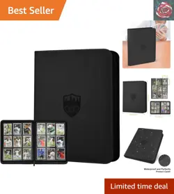 9-Pocket Card Binder - Waterproof PU Leather for 360 Trading Cards - Image 1