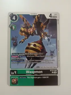 Waspmon BT18-046 C Digimon CCG TCG Card - Image 1