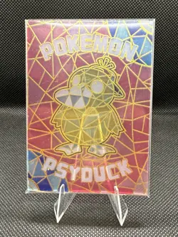 Pokemon Chinese Elf Eif Origin Collection Psyduck Stained Glass Card Case Hit - Image 1