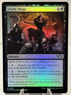 Lively Dirge 93 U Outlaws of Thunder Junction FOIL NM MTG - Image 1