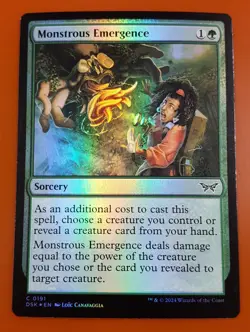 1x Monstrous Emergence | FOIL | Duskmourn: House of Horror | MTG Magic Cards - Image 1