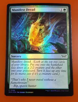 1x Manifest Dread | FOIL | Duskmourn: House of Horror | MTG Magic Cards - Image 1