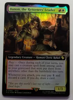 BANON, THE RETURNERS' LEADER Extended Art Foil - Final Fantasy - MTG Magic - Image 1