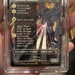 Summon: Bahamut MTG (Borderless) Final Fantasy Mythic Rare Graded CGC 9 Mint - Image 2