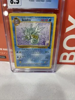 Seadra Pokemon 1999 Fossil Unlimited 42/62, CGC Universal Graded Slab 8.5, Vinta - Image 2