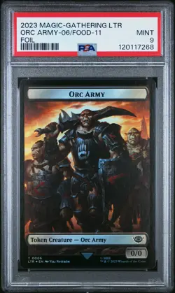 2023 MTG TALES OF MIDDLE-EARTH FOIL FOOD TOKEN-0011/ORC ARMY TOKEN-0006 PSA 9 - Image 1