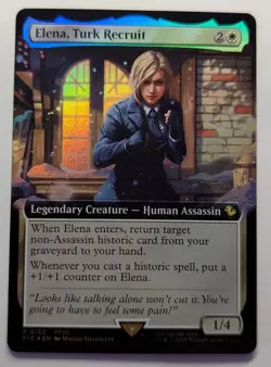 ELENA, TURK RECRUIT Extended Art Foil - Final Fantasy - MTG Magic: the Gathering - Image 1
