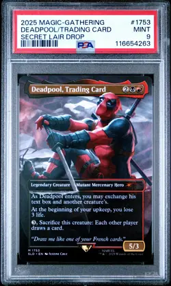 2025 MTG SECRET LAIR DROP #1753 DEADPOOL, TRADING CARD PSA 9 - Image 1