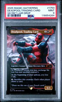 2025 MTG SECRET LAIR DROP #1753 DEADPOOL, TRADING CARD PSA 9 - Image 1