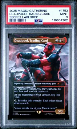 2025 MTG SECRET LAIR DROP #1753 DEADPOOL, TRADING CARD PSA 9 - Image 1