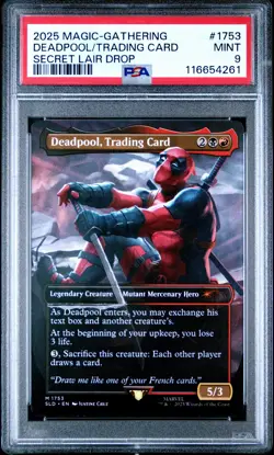 2025 MTG SECRET LAIR DROP #1753 DEADPOOL, TRADING CARD PSA 9 - Image 1