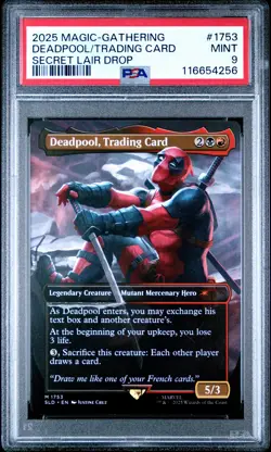 2025 MTG SECRET LAIR DROP #1753 DEADPOOL, TRADING CARD PSA 9 - Image 1