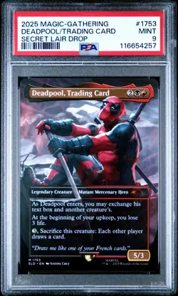 2025 MTG SECRET LAIR DROP #1753 DEADPOOL, TRADING CARD PSA 9 - Image 1
