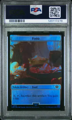 2023 MTG TALES OF MIDDLE-EARTH FOIL FOOD TOKEN-0010/SMAUG TOKEN-0007 PSA 9 - Image 2