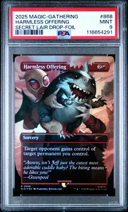 2025 MTG SECRET LAIR DROP FOIL #868 HARMLESS OFFERING PSA 9 - Image 1