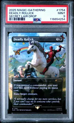 2025 MTG SECRET LAIR DROP #1754 DEADLY ROLLICK PSA 9 - Image 1