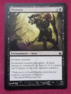 Magic The Gathering MIRRODIN BESIEGED PHYRESIS black card MTG - Image 1