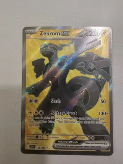 Pokemon TCG Zekrom ex Full Art 158/086 Black Bolt NM English - Image 1