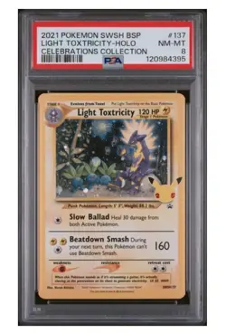 Pokemon Light Toxtricity Black Star Promo #SWSH137 Celebrations 2021 - CGC 8.5 - Image 1