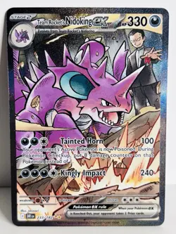 Pokemon TCG Scarlet & Violet Destined Rivals - Team Rocket's Nidoking EX 233/182 - Image 1