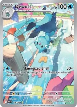Pokemon TCG - Dewott - 106/086 - Illustration Rare SV White Flare Pack Fresh NM - Image 1