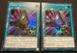 YuGiOh! 2x Triple Tactics Talent RA01-EN063 Super And Ultra Rare - Image 1