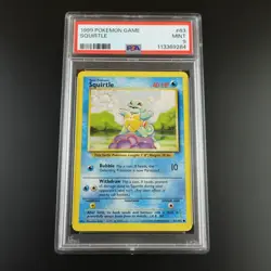 PSA 9 Squirtle 63/102 Pokemon Base Set 1999 Non Holo Card - Image 1