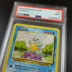PSA 9 Squirtle 63/102 Pokemon Base Set 1999 Non Holo Card - Image 2