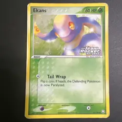 Ekans 55/109 Stamped Pokemon Card TCG Team Rocket Returns Reverse Holo - Image 1