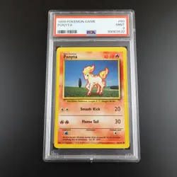 PSA 9 Ponyta 60/102 Base Set 1999 Non Holo Graded Pokemon Card - Image 1