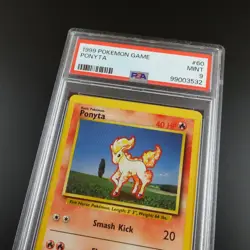 PSA 9 Ponyta 60/102 Base Set 1999 Non Holo Graded Pokemon Card - Image 2