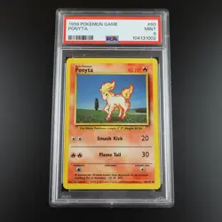 PSA 9 Ponyta 60/102 Base Set 1999 Non Holo Graded Pokemon Card - Image 1