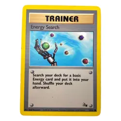Pokemon Energy Search Trainer Card 59/62 1999 Wotc Rare Vintage Card - Image 1