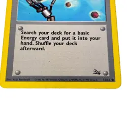 Pokemon Energy Search Trainer Card 59/62 1999 Wotc Rare Vintage Card - Image 4
