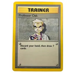 Pokemon Professor Oak 88/102 Trainer Card Base Set Pokemon - Image 1