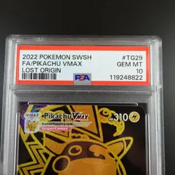 PSA 10 Pikachu Vmax TG29/TG30 Pokemon Lost Origin Holo Full Art Graded Card - Image 2