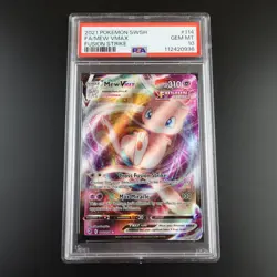 PSA 10 Mew Vmax 114/264 Fusion Strike Holo Full Art Graded Pokemon Card - Image 1