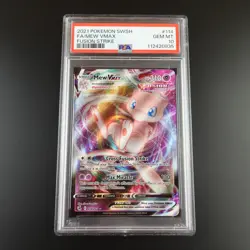 PSA 10 Mew Vmax 114/264 Fusion Strike Holo Full Art Graded Pokemon Card - Image 1