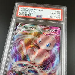 PSA 10 Mew Vmax 114/264 Fusion Strike Holo Full Art Graded Pokemon Card - Image 2
