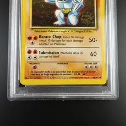 PSA 9 Machoke 34/102 Pokemon Base Set 1999 Non Holo Card - Image 3