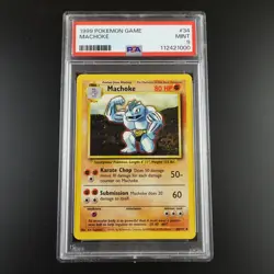 PSA 9 Machoke 34/102 Pokemon Base Set 1999 Non Holo Card - Image 1