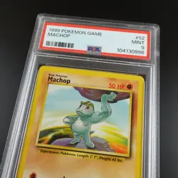 PSA 9 Machop 52/102 Base Set 1999 Non Holo Graded Pokemon Card - Image 2