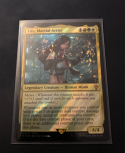 MTG Tifa, Martial Artist (Surge Foil) Commander: Final Fantasy 225 FF7 FFVII NM - Image 1