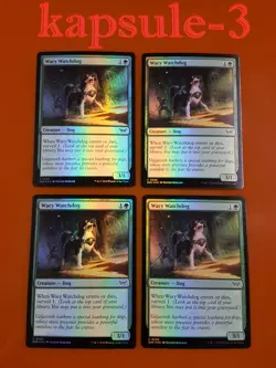 4x Wary Watchdog | FOIL | Duskmourn: House of Horror | MTG Magic Cards - Image 1
