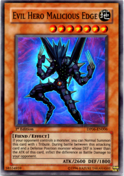 Evil Hero Malicious Edge - DP06-EN006 - Super Rare - 1st Edition - Yugioh - Image 1