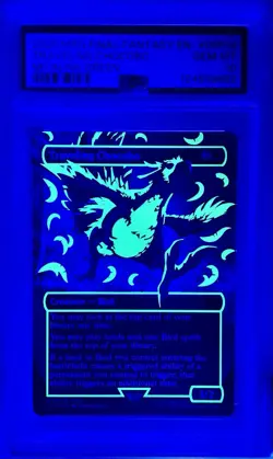 Traveling Chocobo Borderless Neon Ink Green Final Fantasy 2025 MTG Foil PSA 10 - Image 4