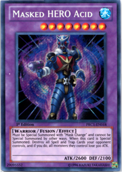 Masked HERO Acid - PRC1-EN018 - Secret Rare - 1st Edition - Yugioh - Image 1