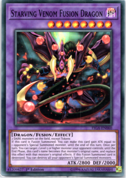 Starving Venom Fusion Dragon - FIGA-EN060 - Super Rare - 1st Edition - Yugioh - Image 1